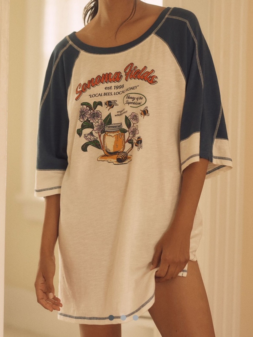 Anthropologie Oversized Graphic Sleep Tee SIZE LARGE NEW